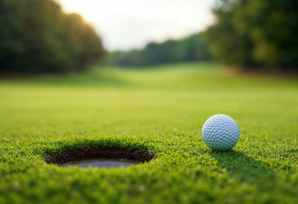 close up sport environment with golf ball